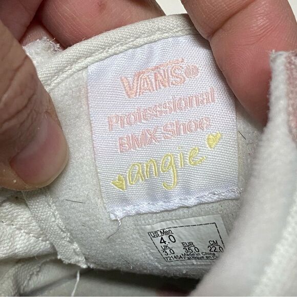 Vans Bmx Old Skool skater Shoes light pink leather suede Angie mens - 4 - Picture 13 of 15